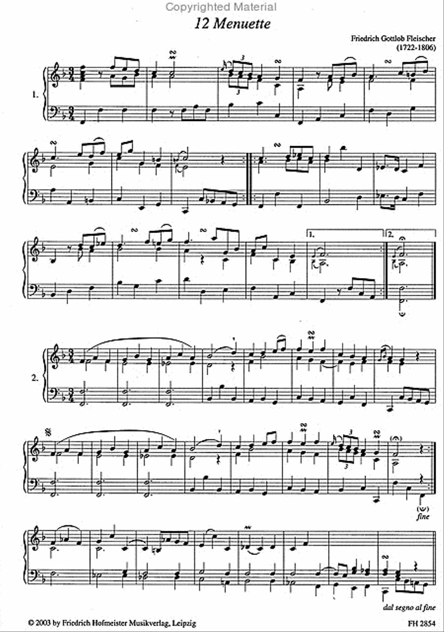 12 Menuette 12 Menuette Piano Solo scores gallery preview page 2