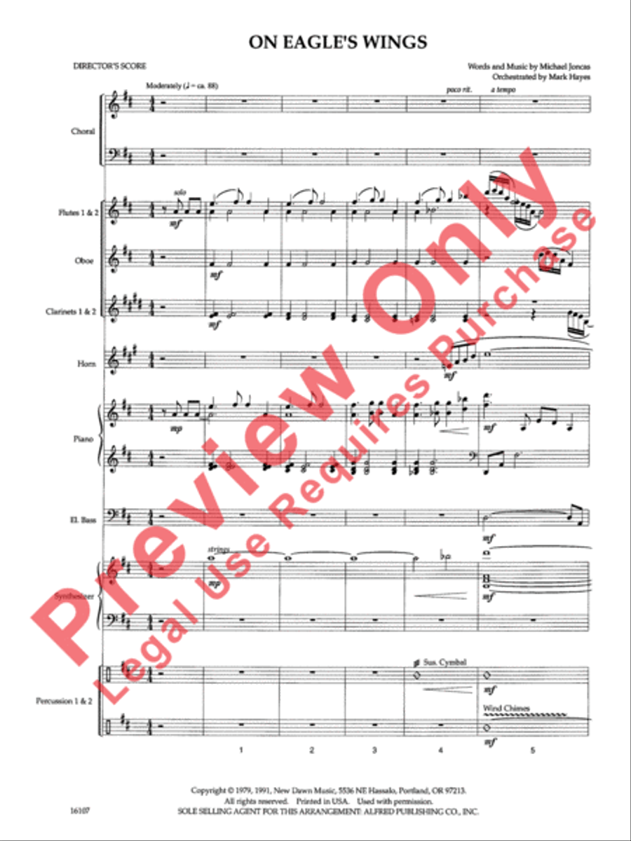 On Eagle's Wings On Eagle's Wings Choir scores gallery preview page 2
