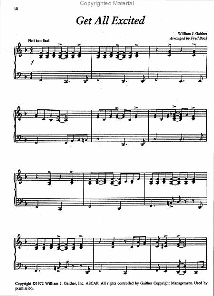 Fred Bock Piano Favorites of Bill and Gloria Gaither Piano Solo scores gallery preview page 4