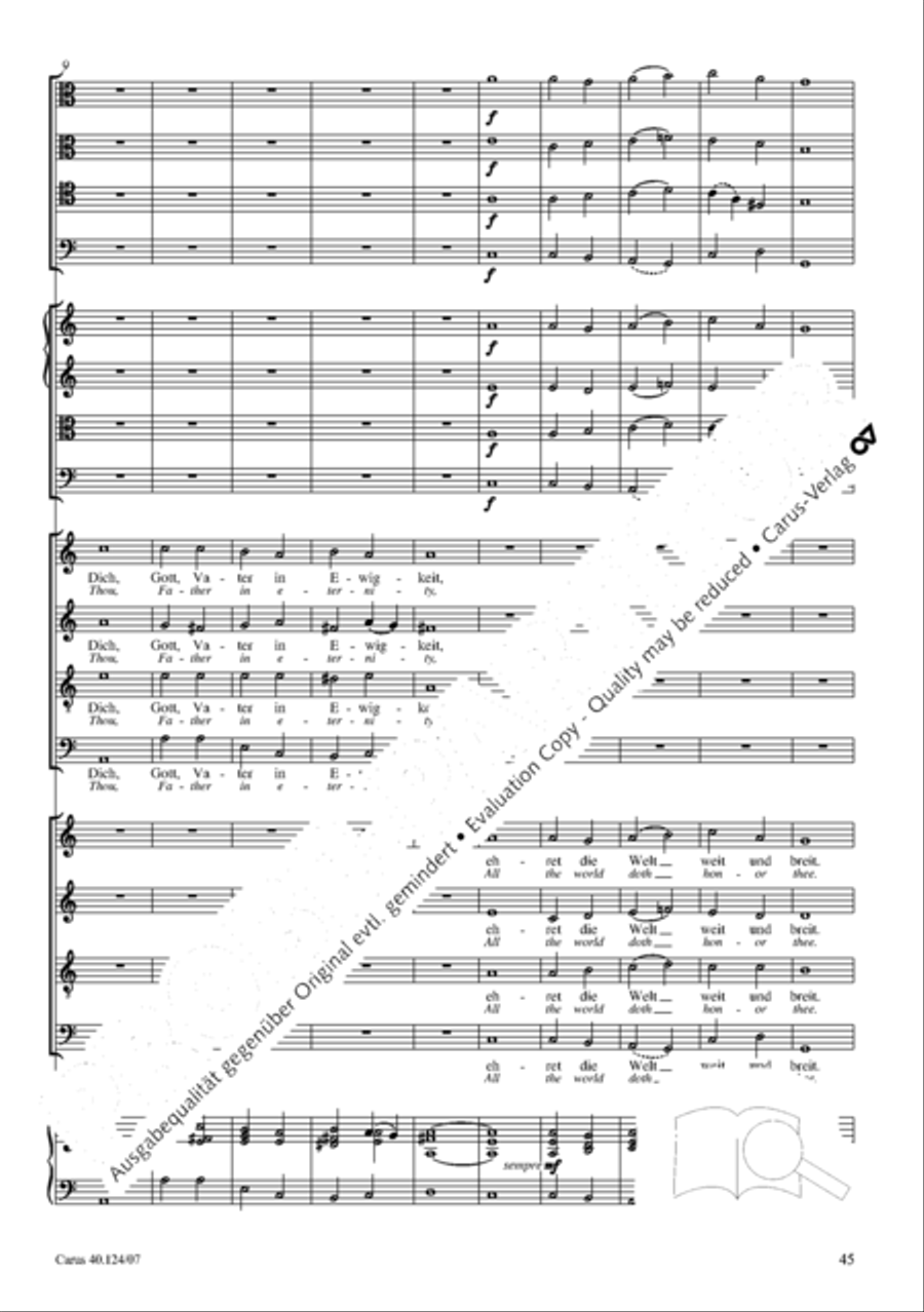 Kyrie in d + Herr Gott, dich loben wir Orchestra scores gallery preview page 46