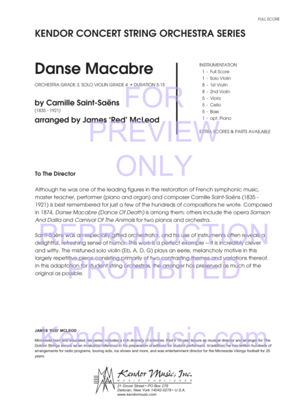 Danse Macabre (Full Score)
