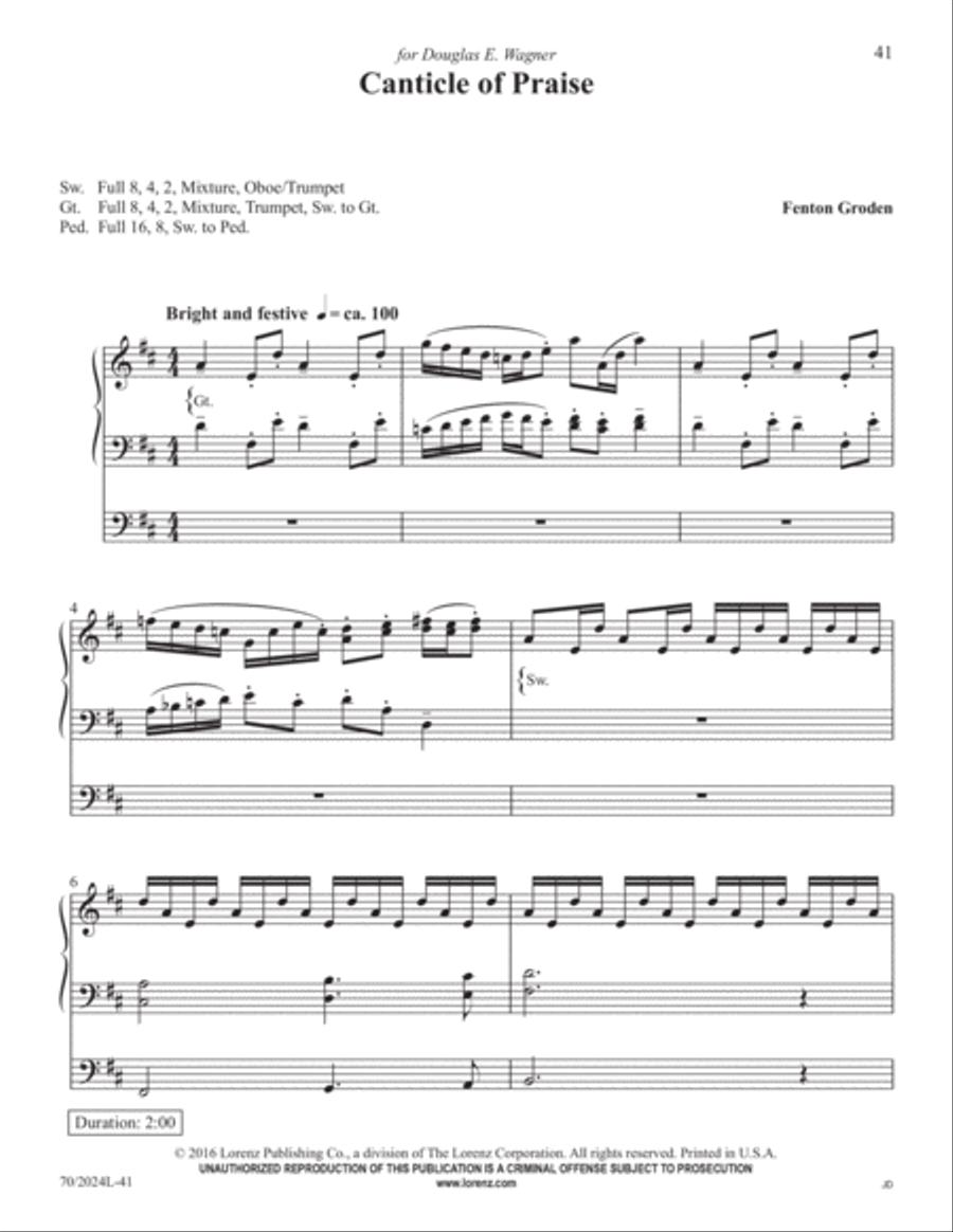 The Sacred Organ Library, Vol. 1 Organ Solo scores gallery preview page 19