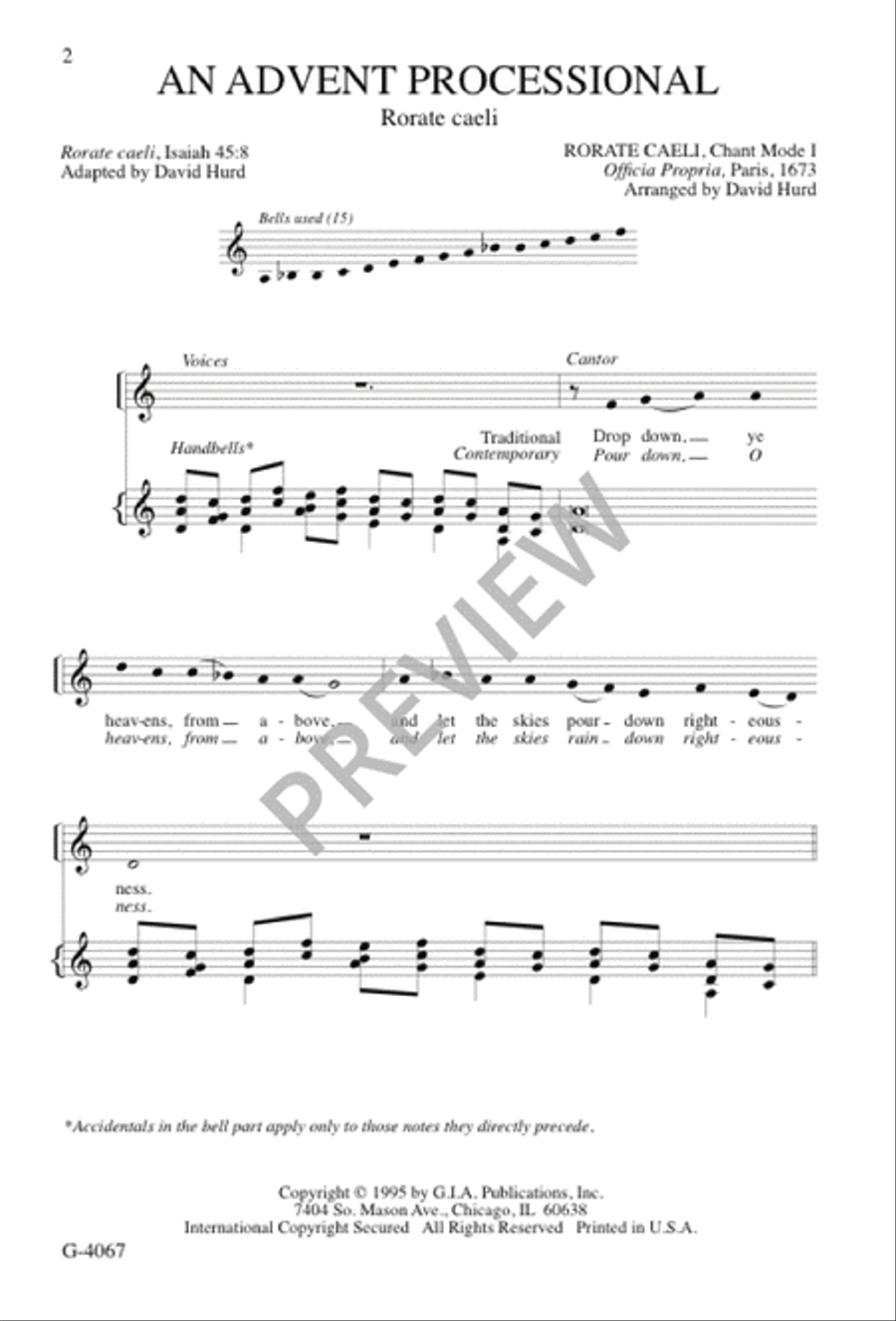An Advent Processional 2-Part scores gallery preview page 2