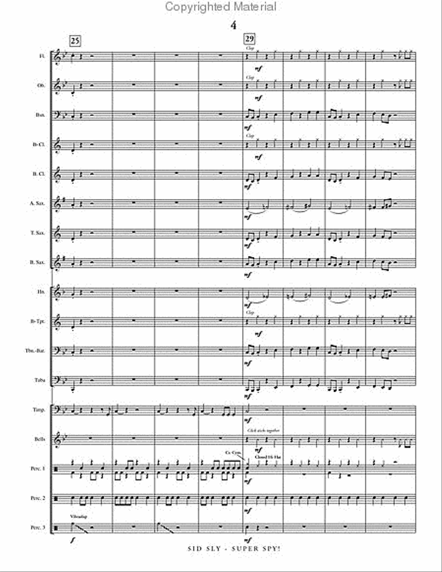 Sid Sly - Super Spy! Concert Band scores gallery preview page 5