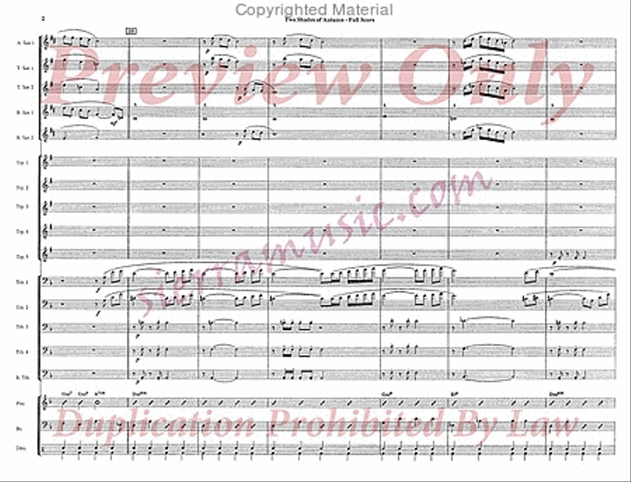 Two Shades Of Autumn Jazz Ensemble scores gallery preview page 3