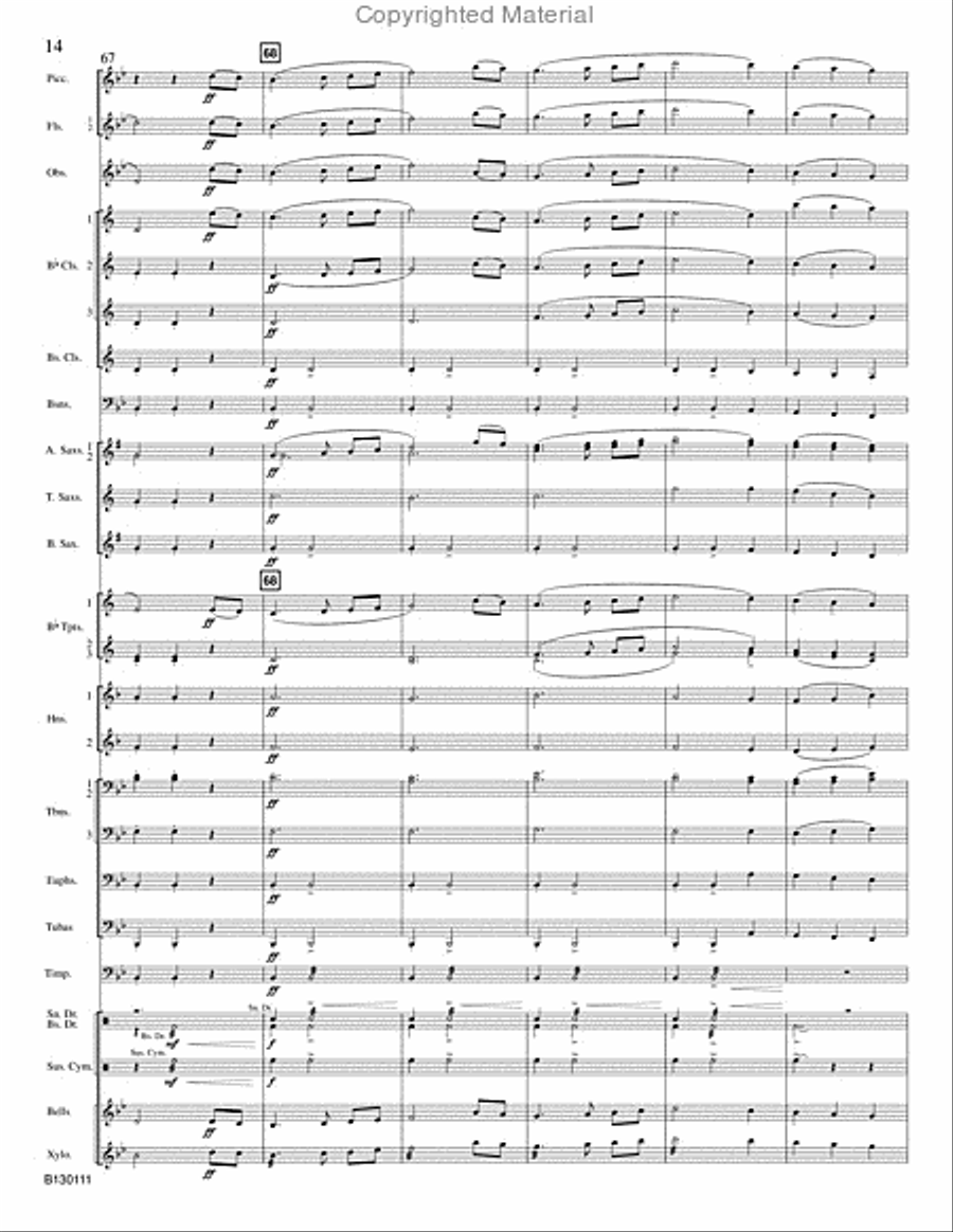 Holiday Prelude Concert Band scores gallery preview page 15