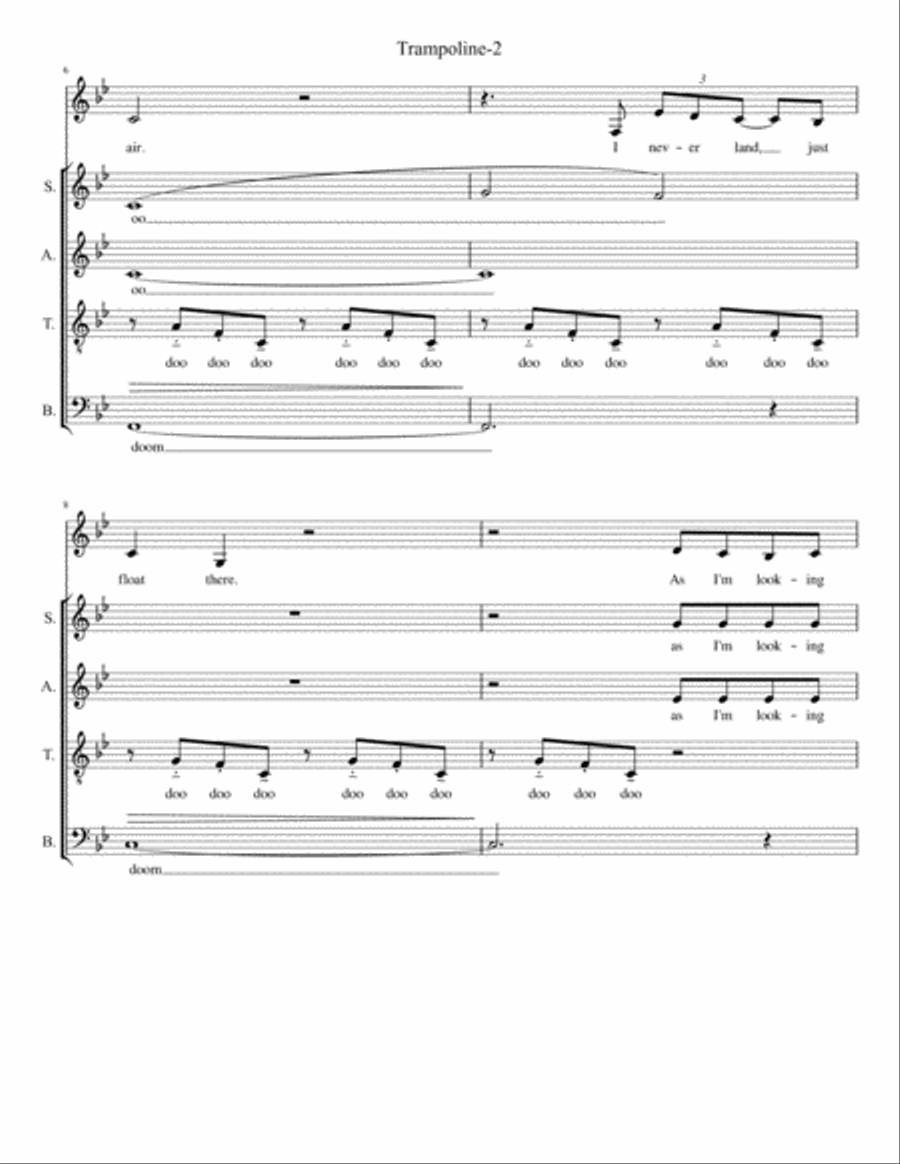 Trampoline 4-Part scores gallery preview page 2