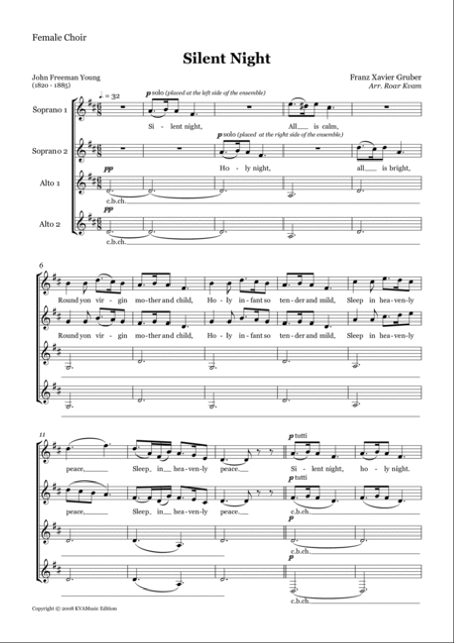 Silent Night Silent Night SSAA scores gallery preview page 6