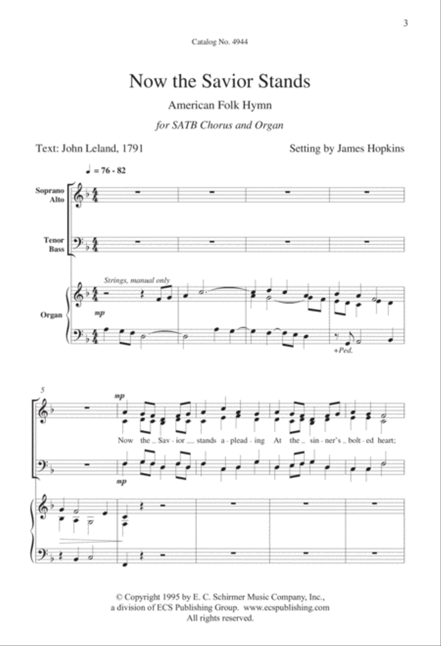 Now The Savior Stands Now The Savior Stands 4-Part scores gallery preview page 2