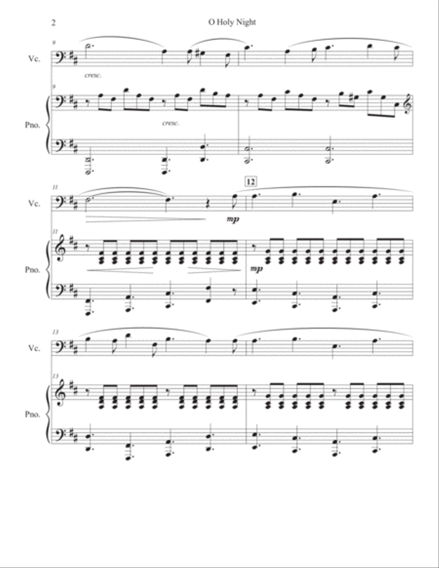 O Holy Night Piano scores gallery preview page 3
