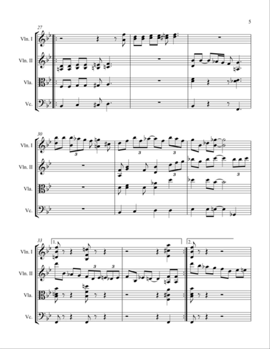 Basin Street Blues Basin Street Blues String Quartet scores gallery preview page 5