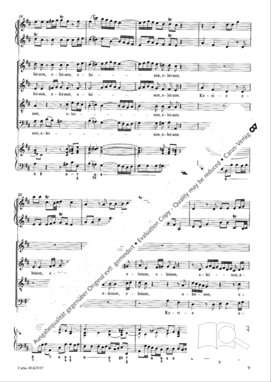 Missa brevis in D Major, K. 194 4-Part scores gallery preview page 10