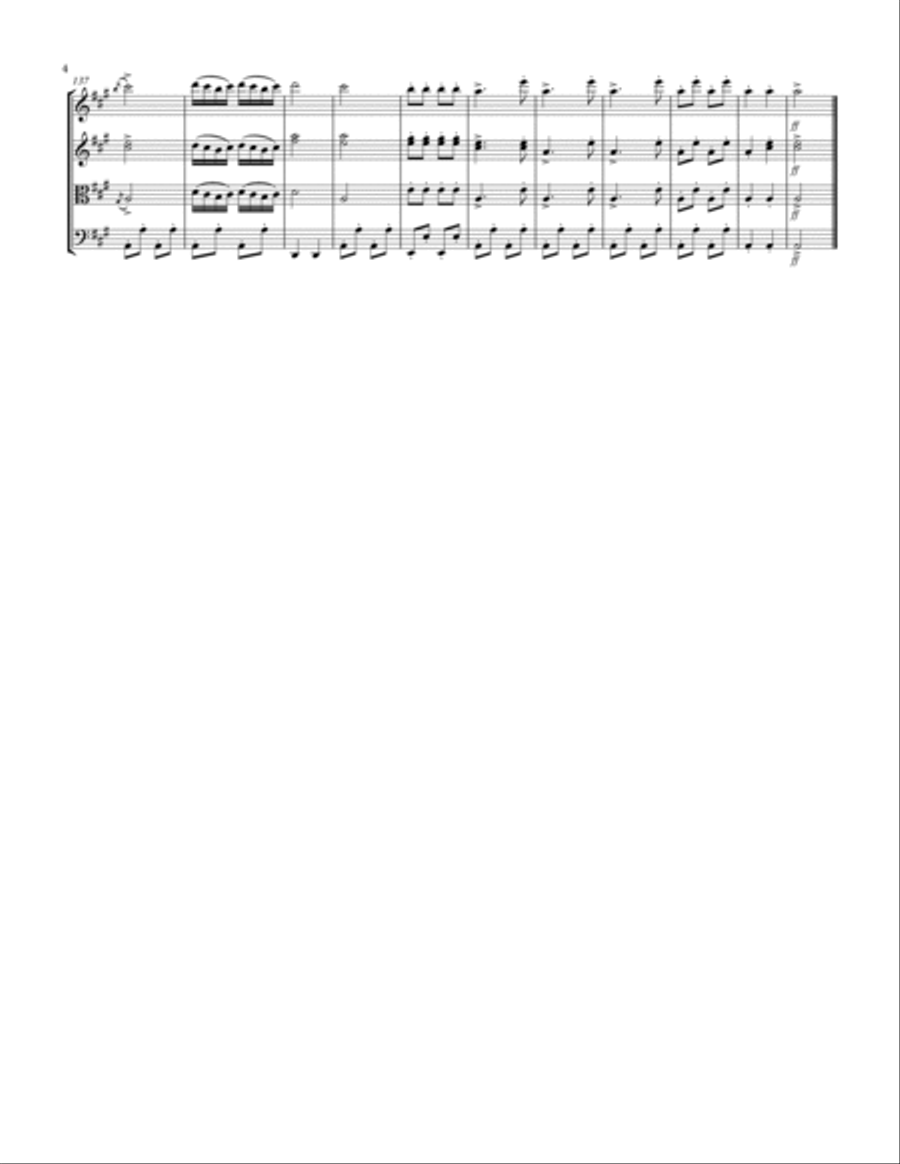 Rondo Alla Turka: String Quartet String Quartet scores gallery preview page 4