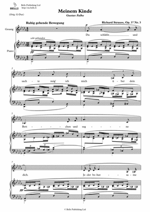 Meinem Kinde, Op. 37 No. 3 (D-flat Major)