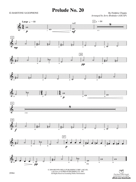 Prelude No. 20: E-flat Baritone Saxophone