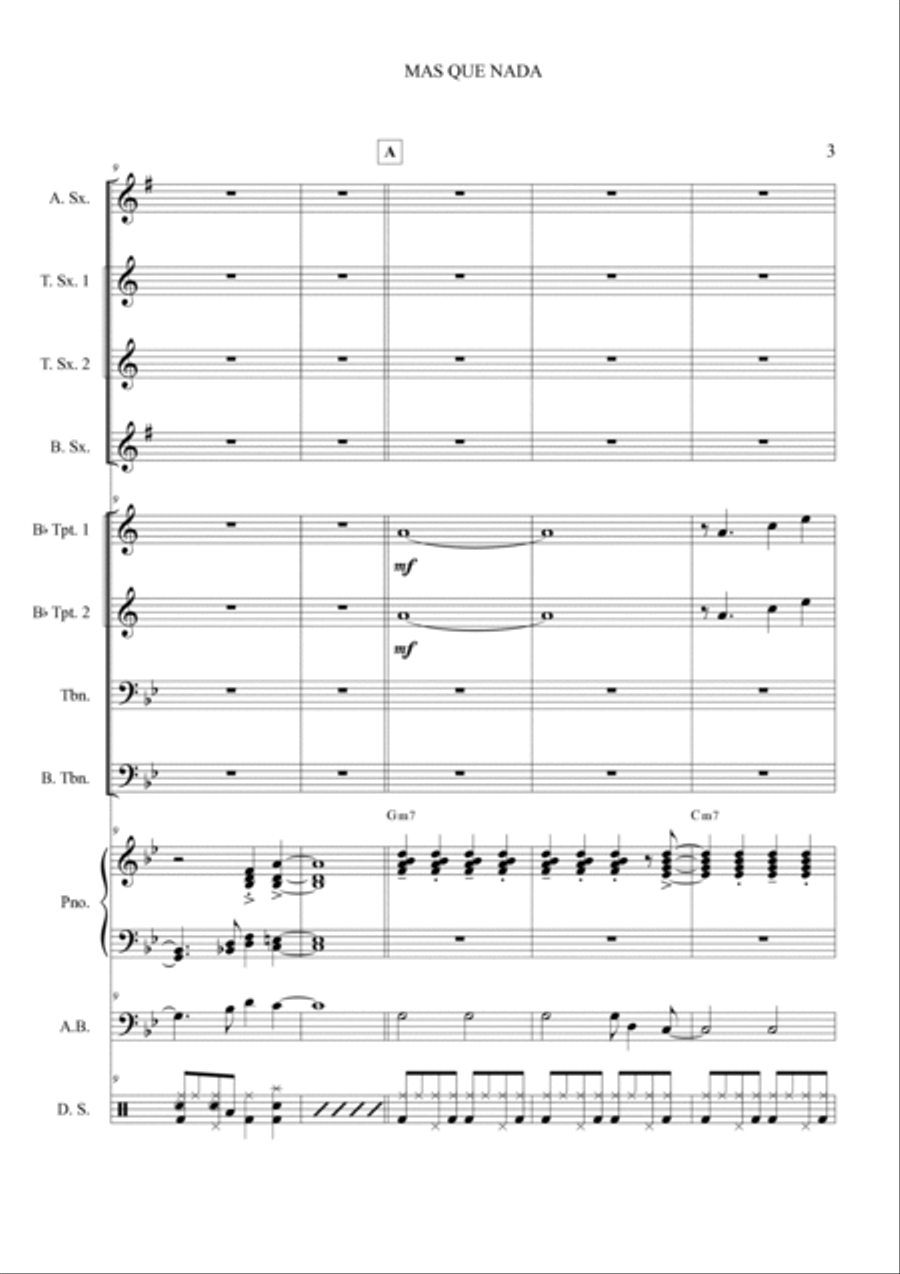 Mas Que Nada Jazz Ensemble scores gallery preview page 3