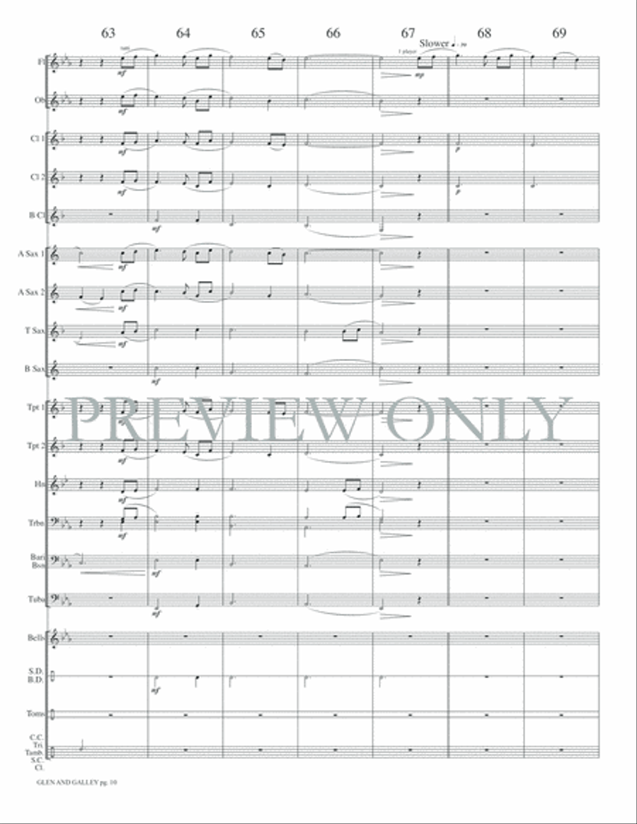 Glen and Galley Concert Band scores gallery preview page 13