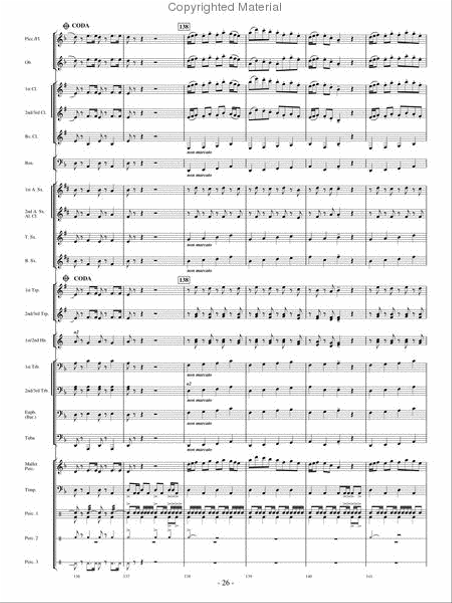 Quest of the Undaunted Knight Concert Band scores gallery preview page 25