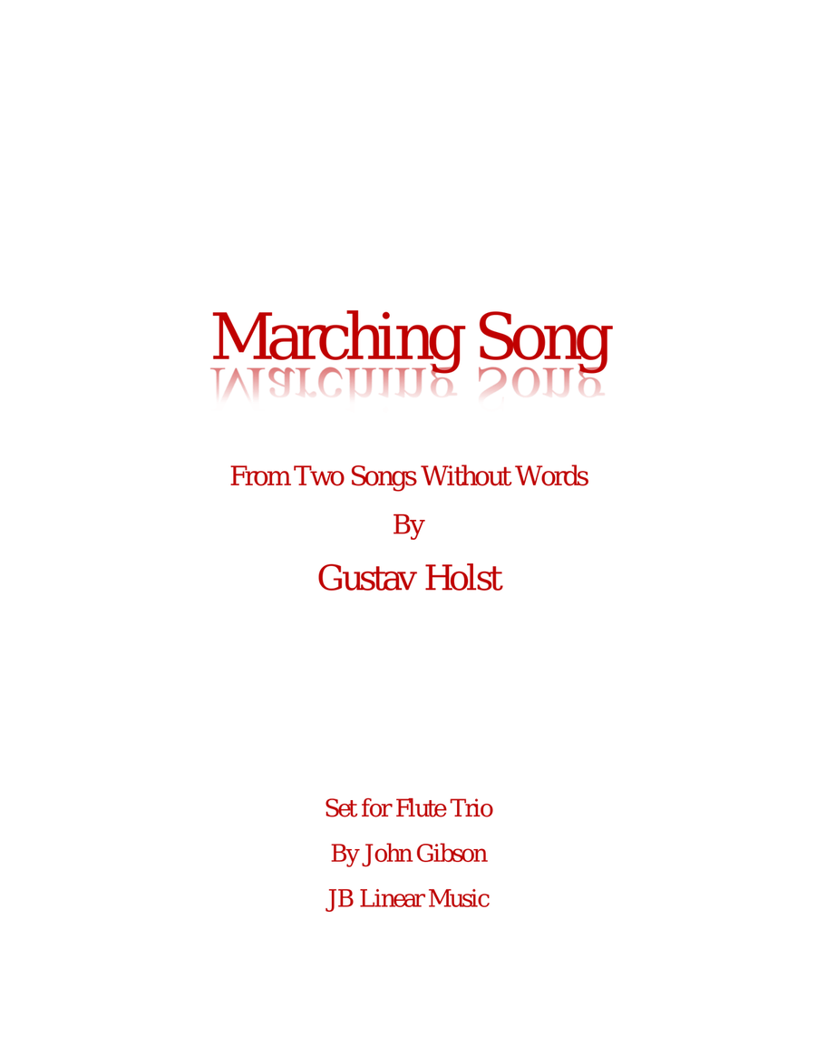 Marching Song by Gustav Holst for Flute Trio Flute Trio scores gallery preview page 1