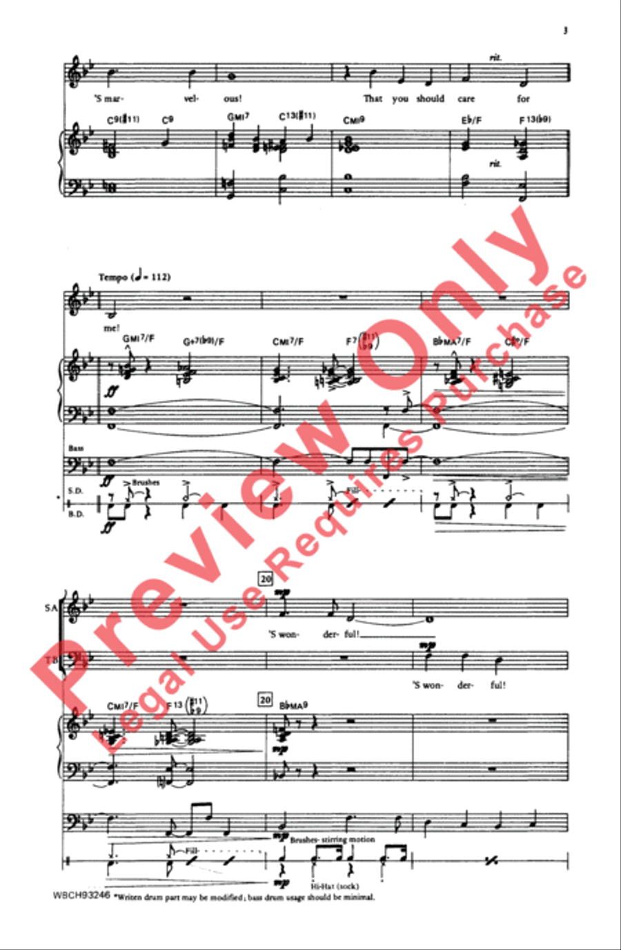 'S Wonderful 4-Part scores gallery preview page 3