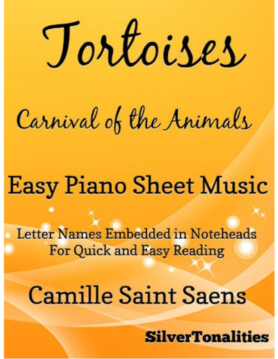 Tortoises Carnival of the Animals Easy Piano Sheet Music