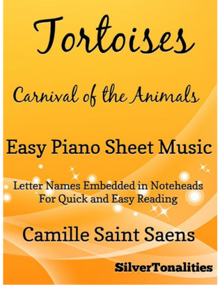 Book cover for Tortoises Carnival of the Animals Easy Piano Sheet Music