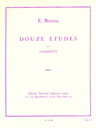 Book cover for Twelve Studies (clarinet)