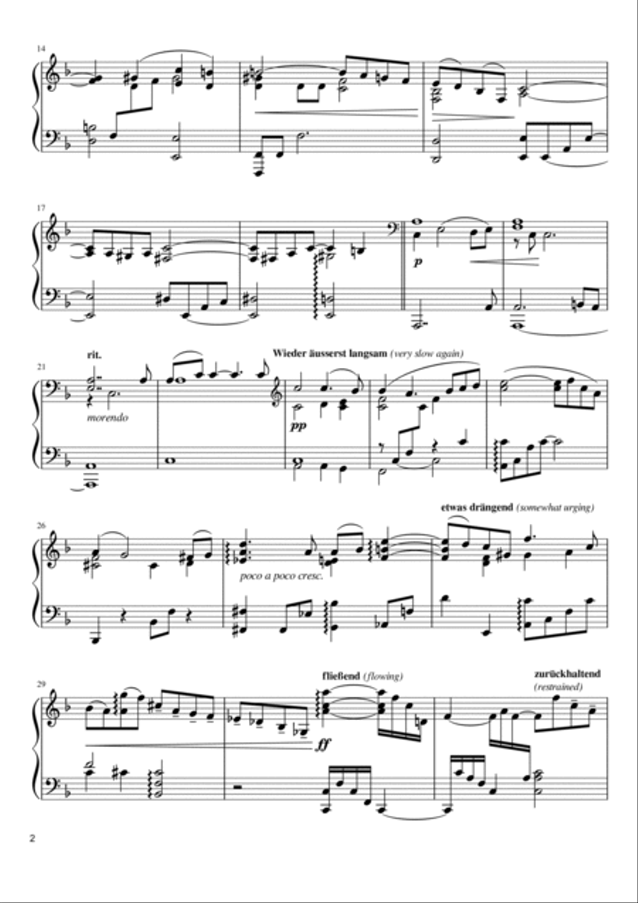 Gustav Mahler - Adagietto (from Symphony No. 5) - Piano Solo Piano Solo scores gallery preview page 2