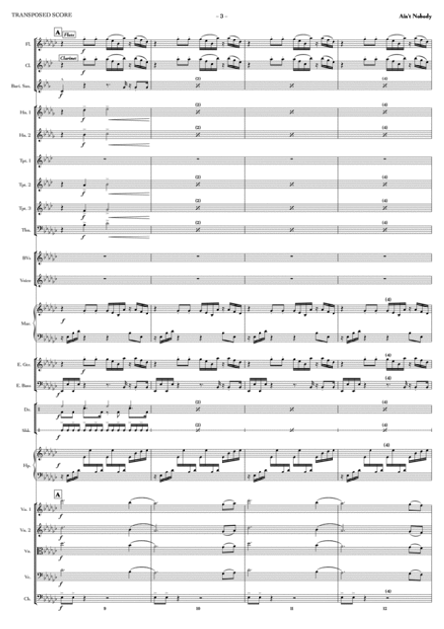 Ain't Nobody Ain't Nobody Full Orchestra scores gallery preview page 3