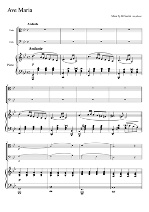 Caccini "Ave Maria" piano trio viola & cello