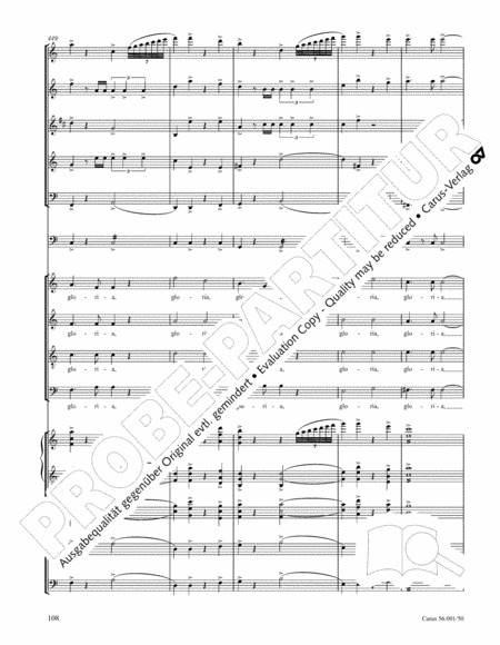 Messa a 4 voci con orchestra ("Messa di Gloria"). Arrangement for chamber orchestra arr. Joachim Linckelmann