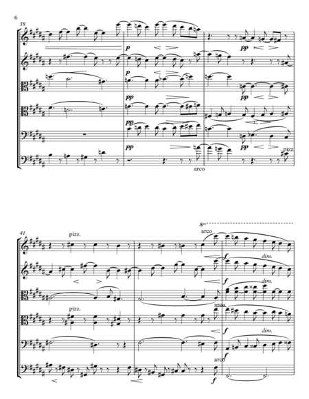 Brahms Symphony No. 2 op. 73 2ndt movement arr. for string sextet