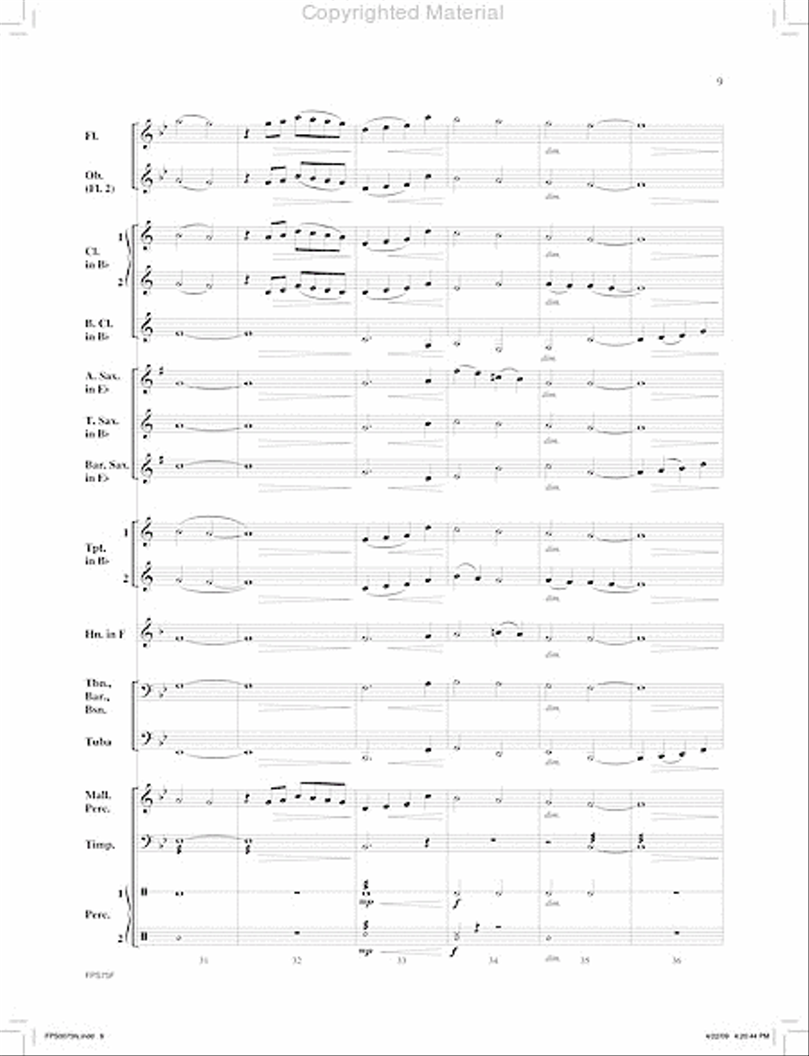 In a Quiet Place Concert Band scores gallery preview page 10