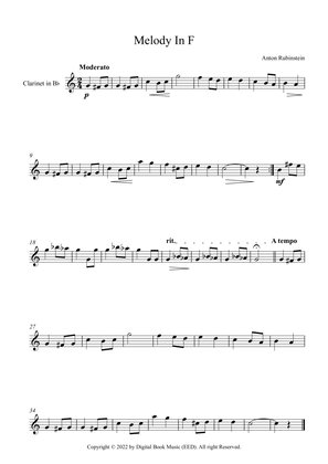 Melody In F - Anton Rubinstein (Clarinet)