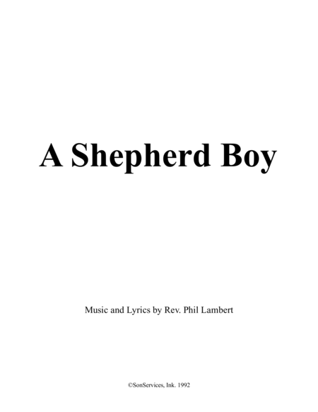A Shepherd Boy