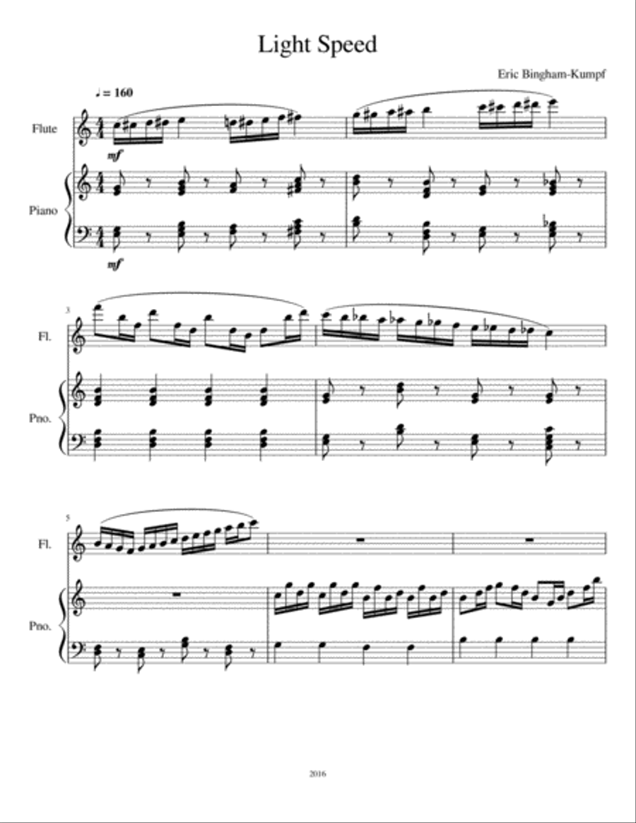 Light Speed Flute Solo scores gallery preview page 1
