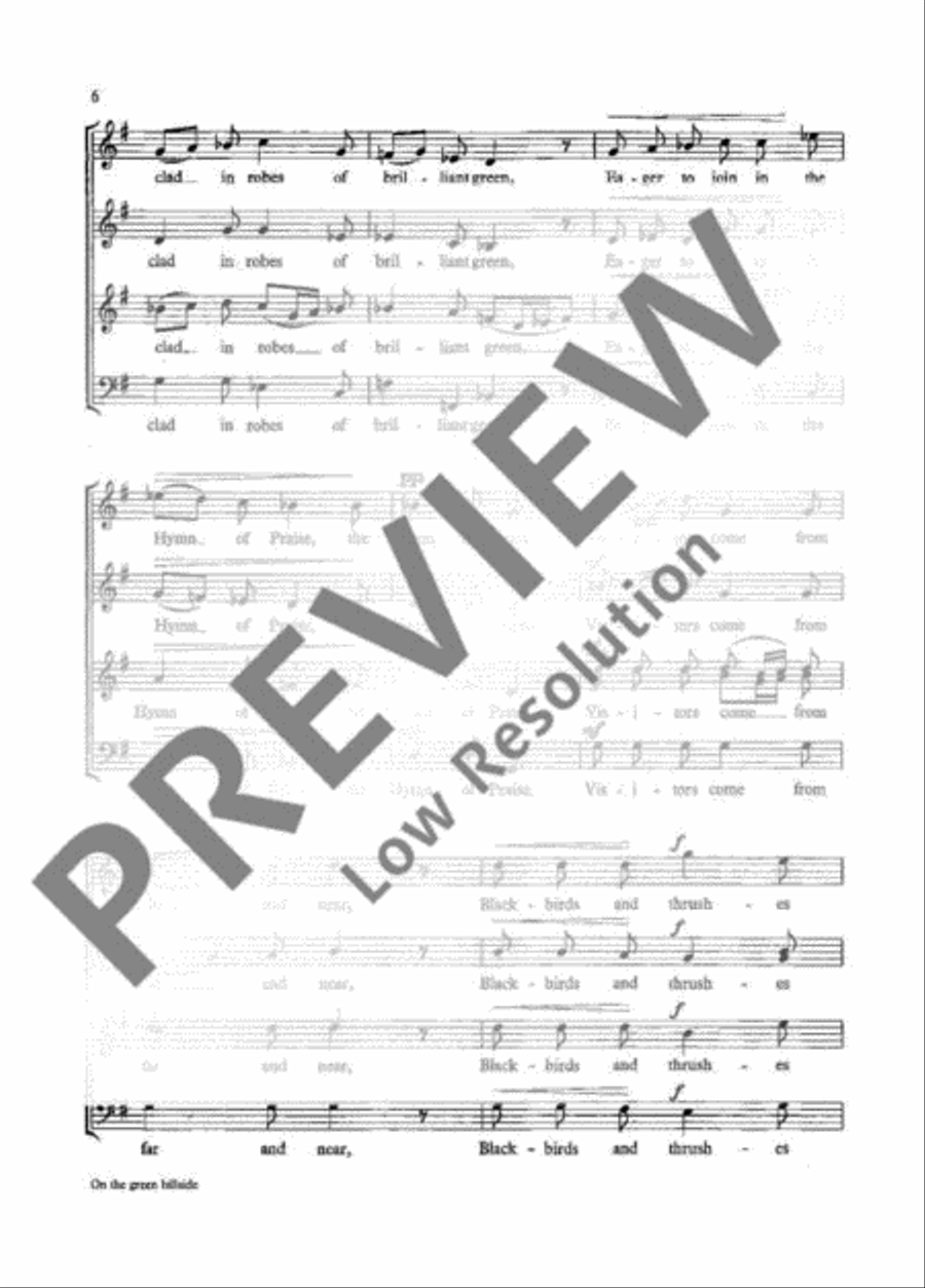 Songs of Nature 4-Part scores gallery preview page 7