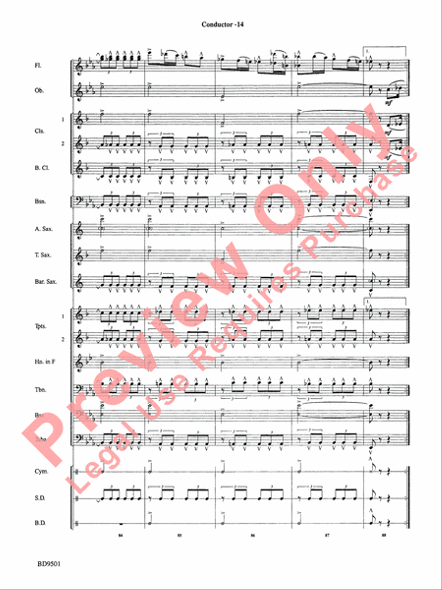 The Chimes of Liberty Concert Band scores gallery preview page 16