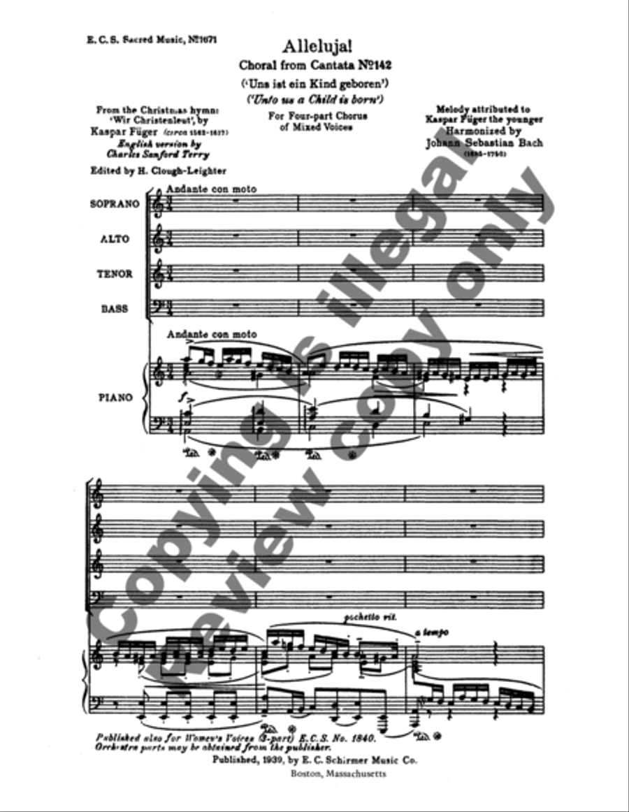 Alleluja! from For Us a Child is Born 4-Part scores gallery preview page 7