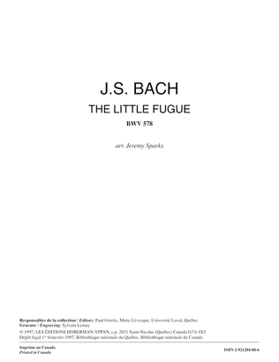 Book cover for The Little Fugue BWV 578