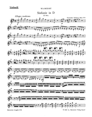 Symphony D major, KV 141a(161)