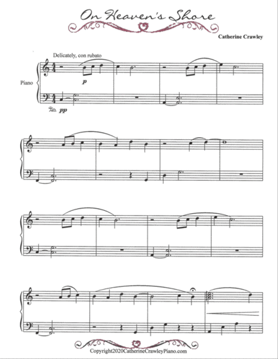 On Heaven's Shore Piano Solo scores gallery preview page 1