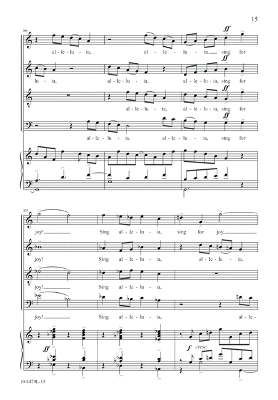 Sing for Joy, Alleluia! 4-Part scores gallery preview page 16