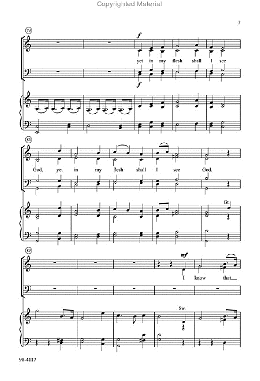 I Know That My Redeemer Liveth from Messiah 4-Part scores gallery preview page 6