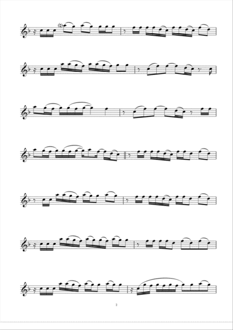 Never Ever Never Ever Flute Solo scores gallery preview page 2