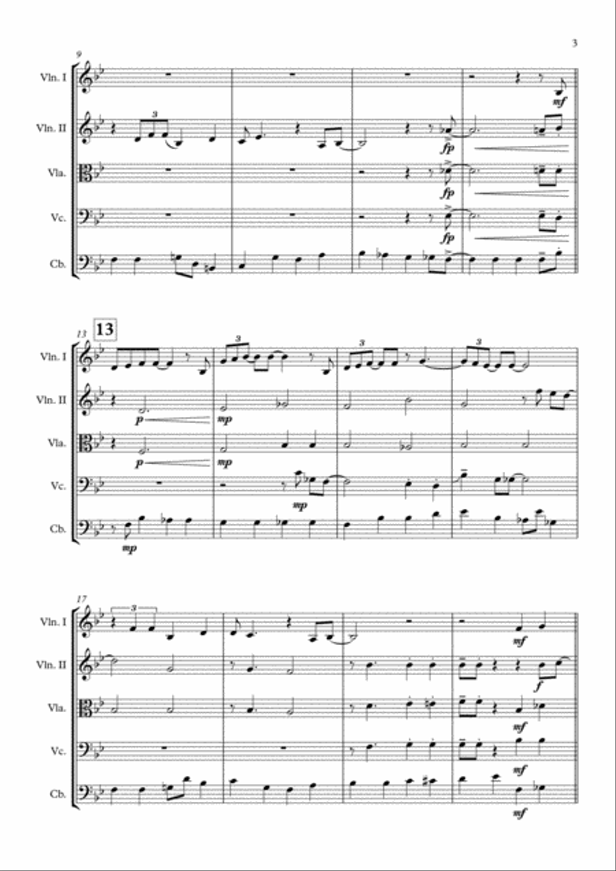 Santa Claus Is Comin' To Town String Quintet scores gallery preview page 4
