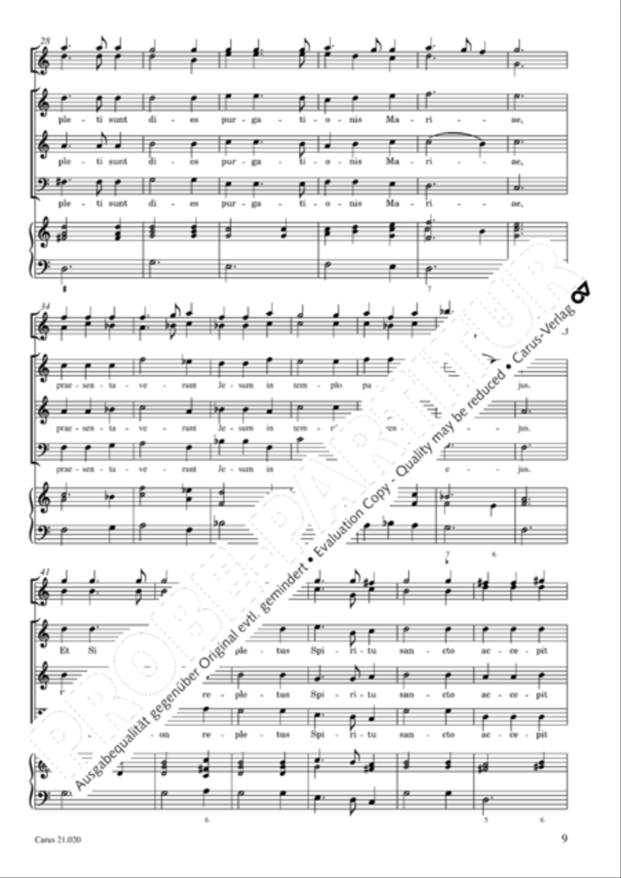 In festo purificationis Choir scores gallery preview page 10