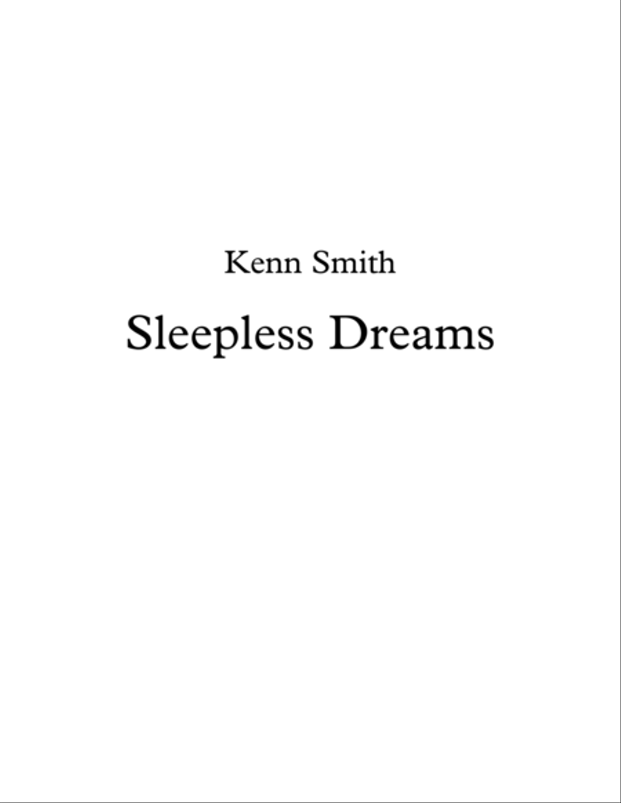 Sleepless Dreams Piano Solo scores gallery preview page 1