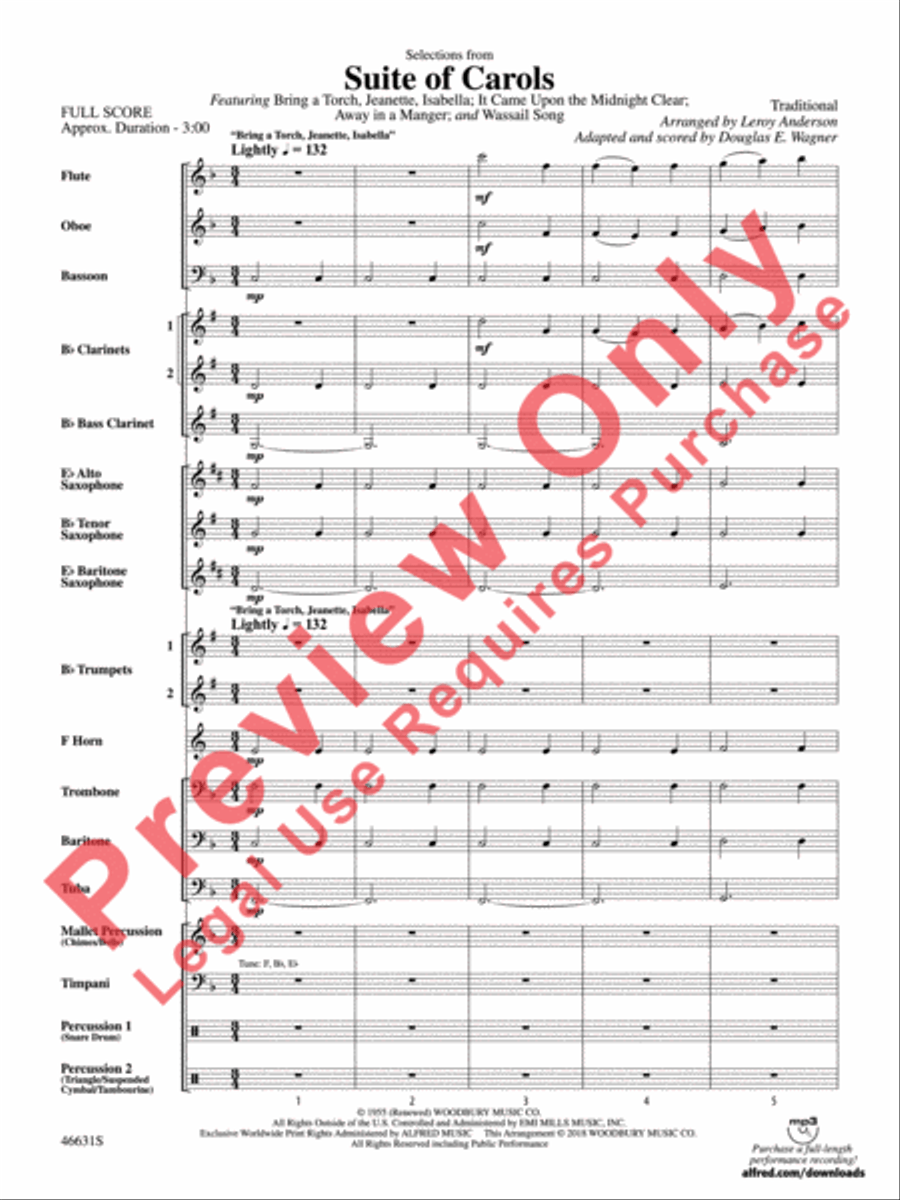 Suite of Carols, Selections from Concert Band scores gallery preview page 3