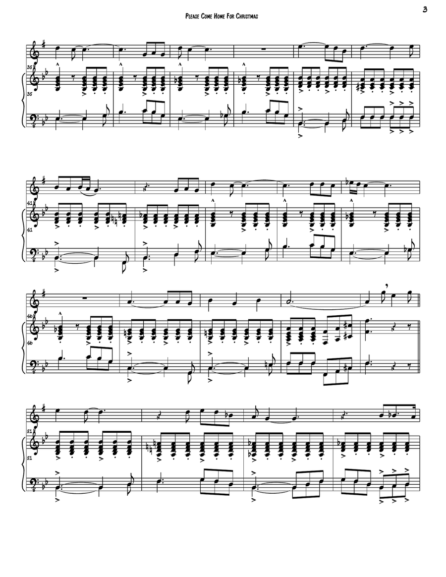 Please Come Home For Christmas Alto Saxophone scores gallery preview page 4